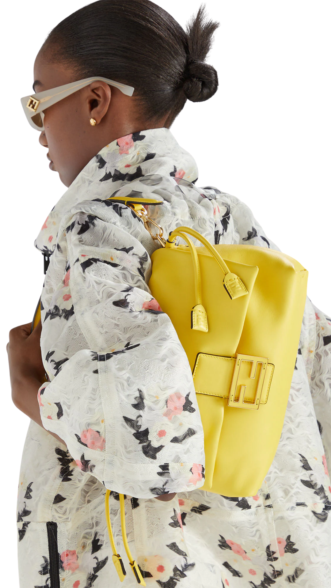 Mamma Baguette Medium in Broom Yellow Nappa Leather Bag
