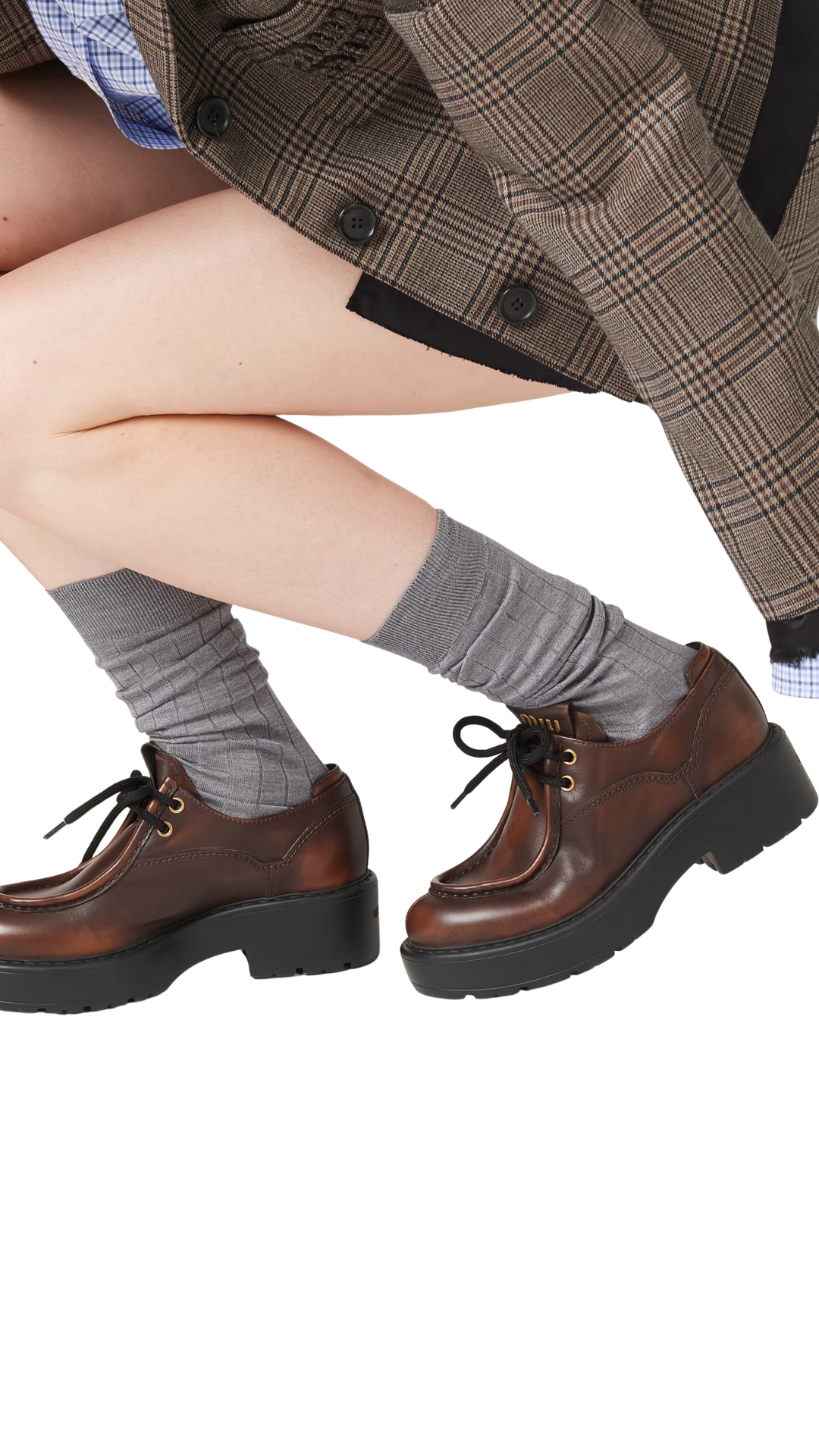 Laced Fumé in Sienna Leather Shoes