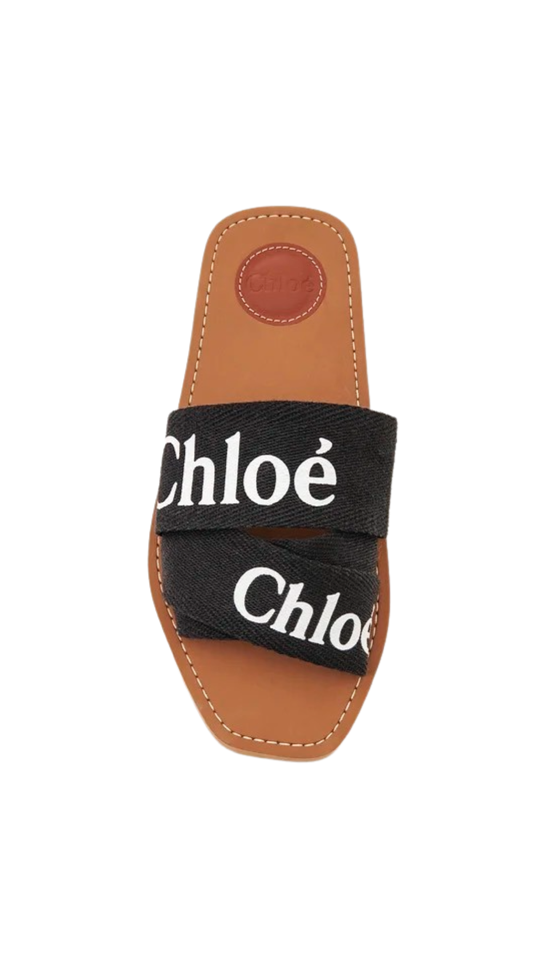 Mule plana Woody en negro