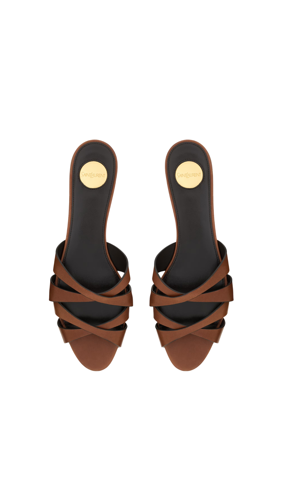 Chandelle Mules In Burnt Brown Smooth Leather