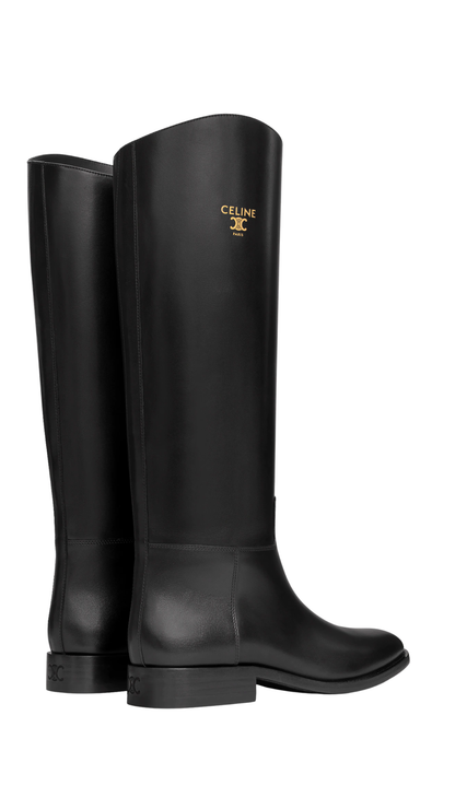 Bota Anais de piel de becerro negra