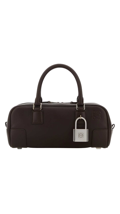 Amazona 23 Cropped Bag in Dark Chestnut Nappa Calfskin