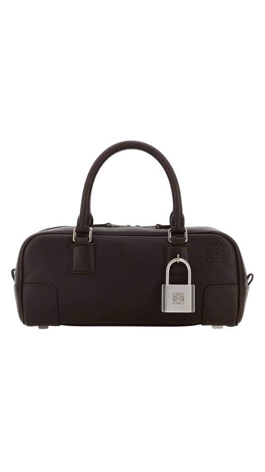 Amazona 23 Cropped Bag in Dark Chestnut Nappa Calfskin