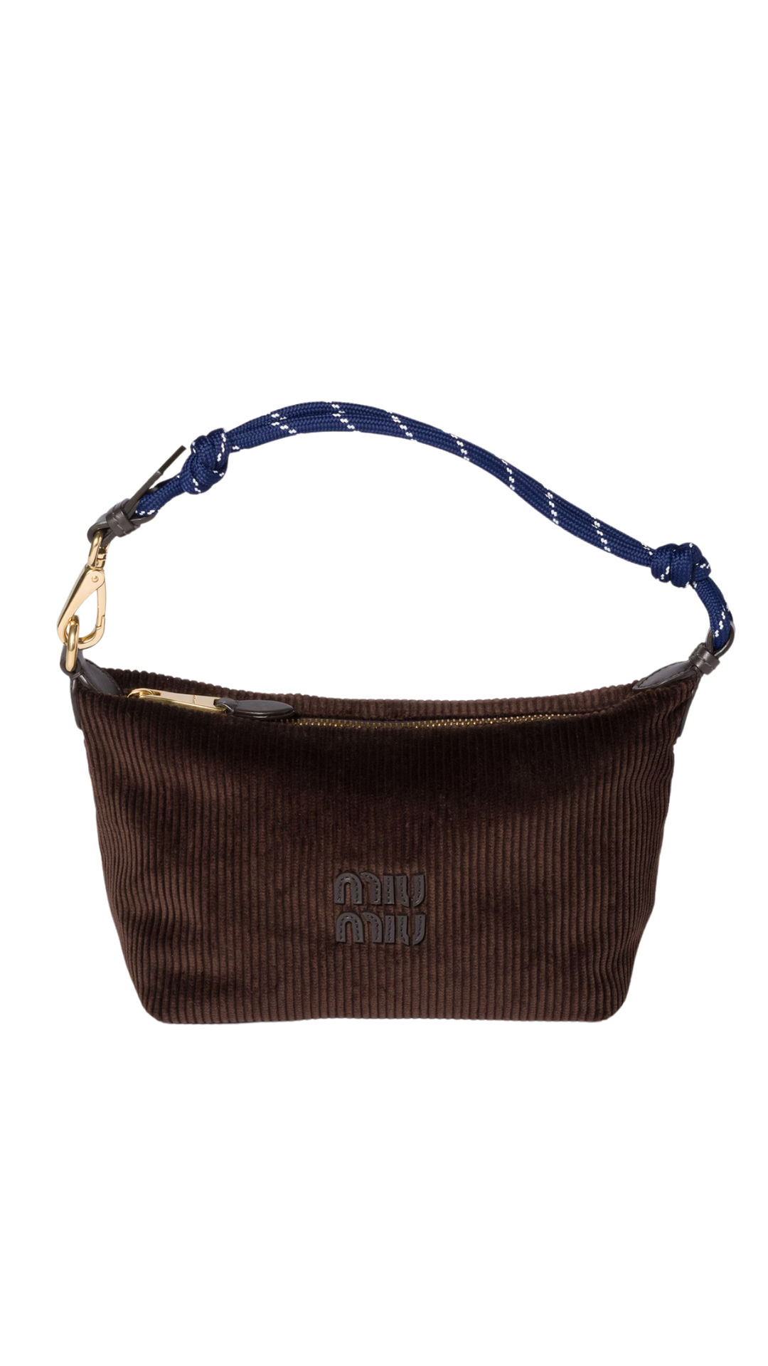 Corduroy Pouch in Ebony/Baltic Blue