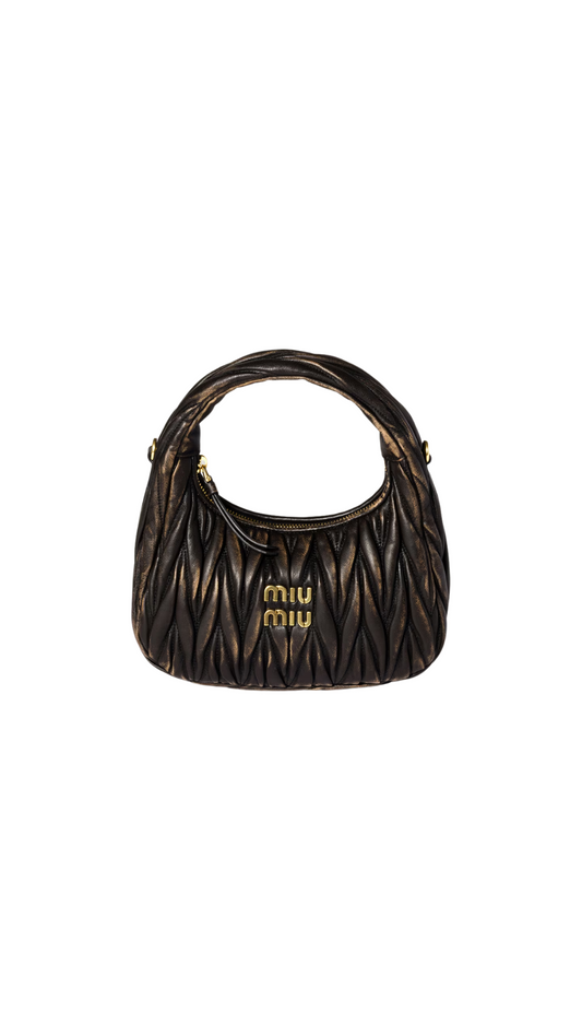 Wander Matelassé in Coffee Nappa Leather Bag