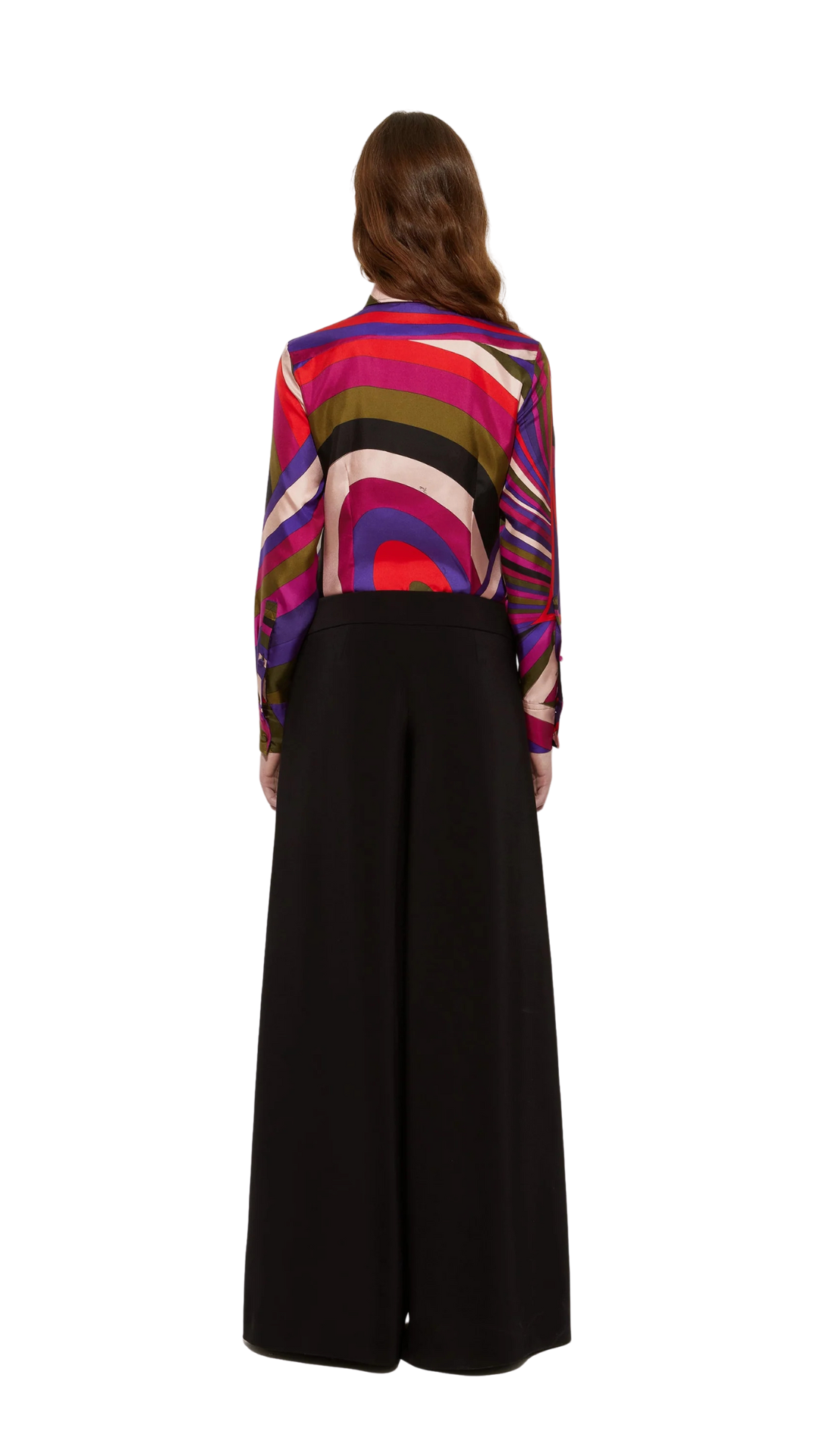 Iride Print Silk Twill Shirt in Multicolor