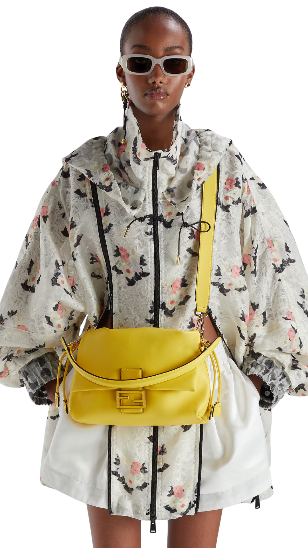 Mamma Baguette Medium in Broom Yellow Nappa Leather Bag