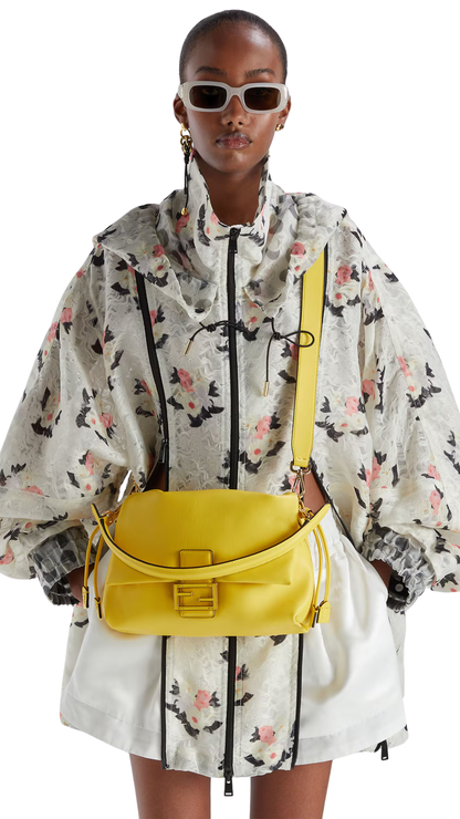 Mamma Baguette Medium in Broom Yellow Nappa Leather Bag