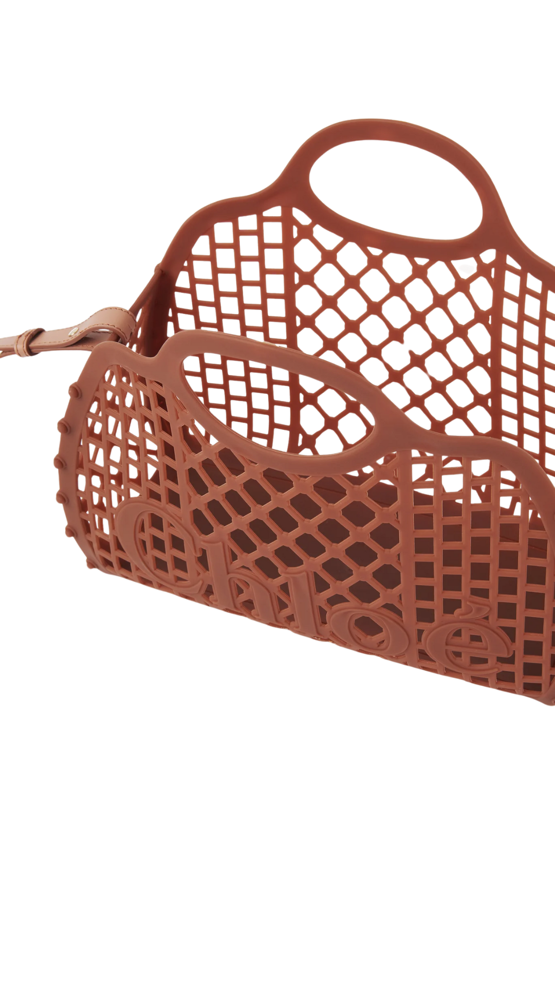 Chloé Cage Tote Bag in Jelly  Wooden Orange