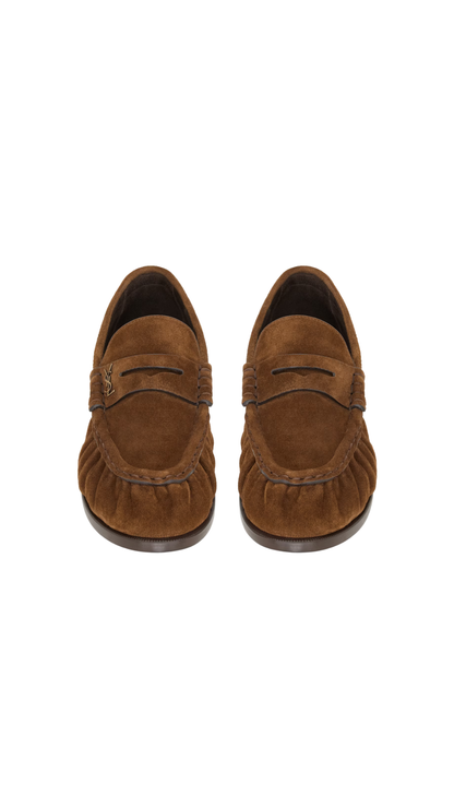 Le Loafer Supple In Dark Havana Suede