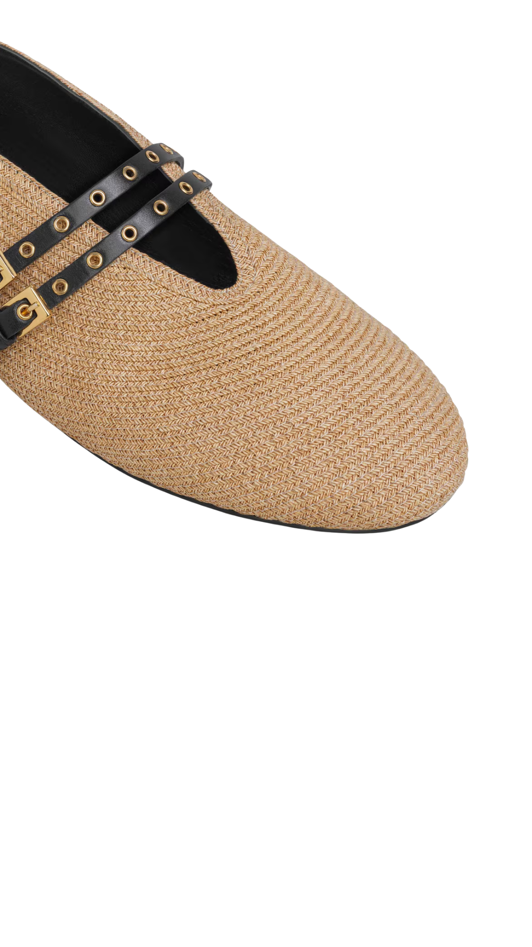 Ballet Flats in Paper Straw Natural