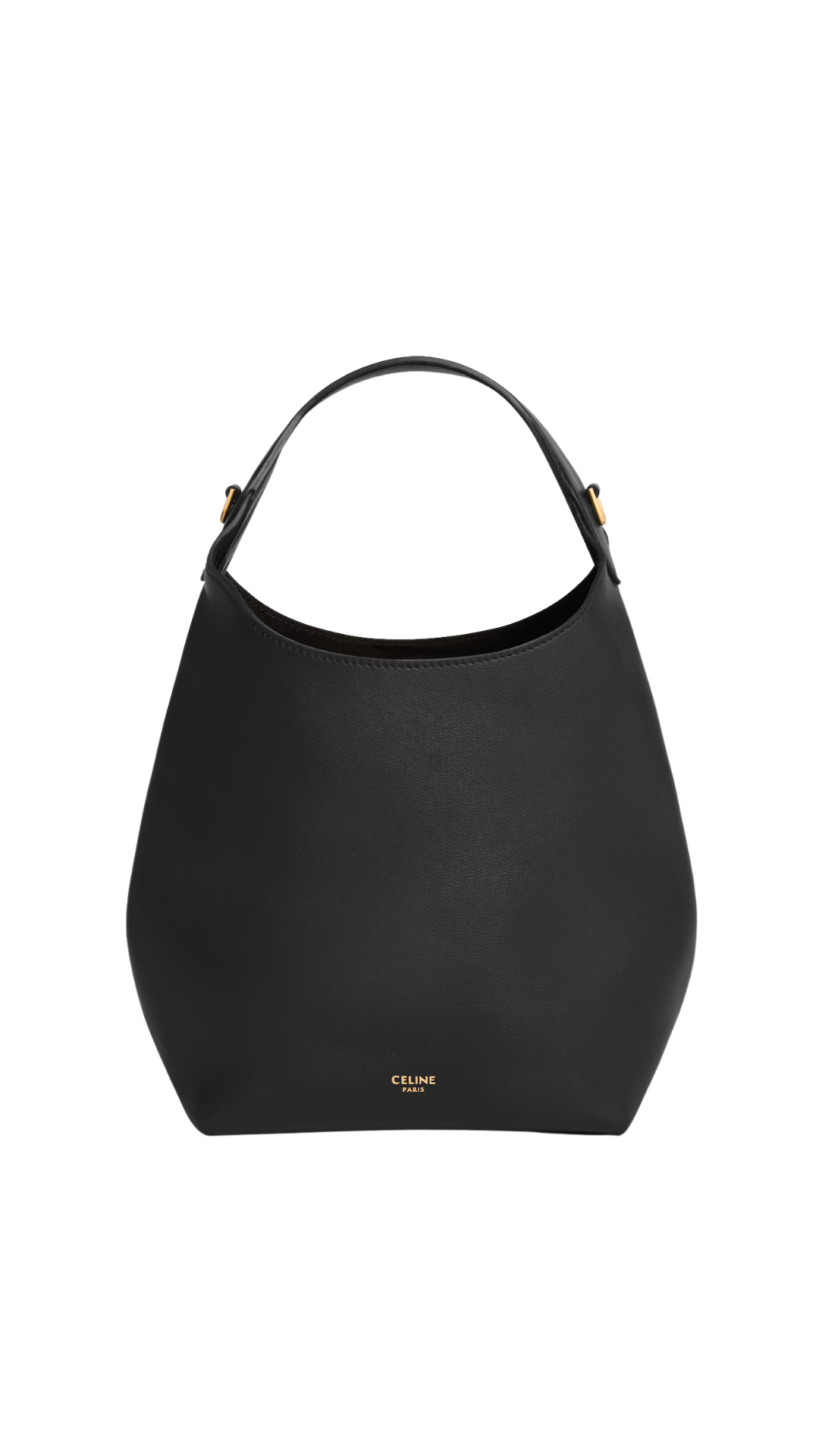 Bolso Hobo Pequeño - Piel de Becerro Suave y Flexible en Negro