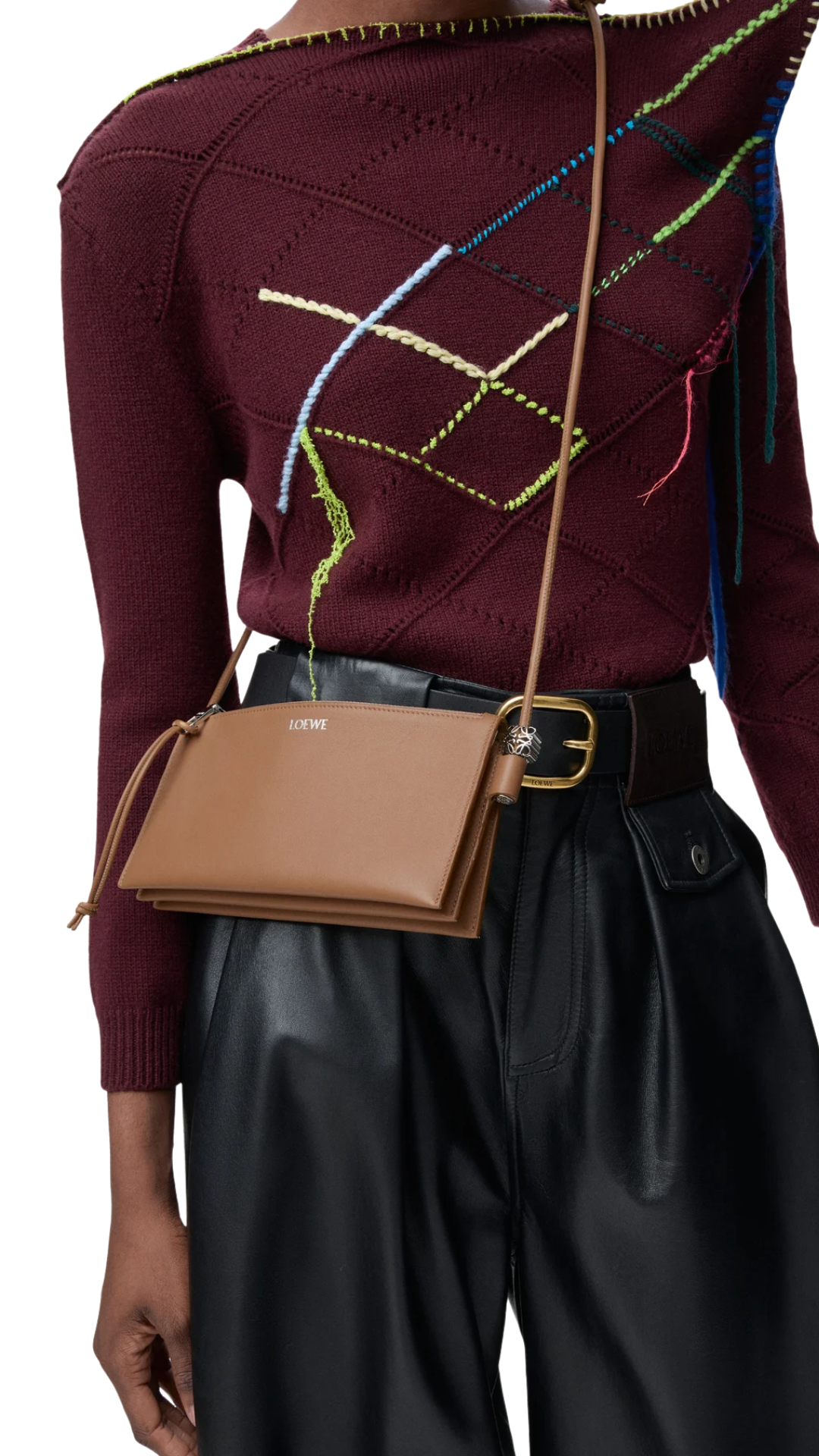 Joya Pouch in Mocca Nappa Calfskin