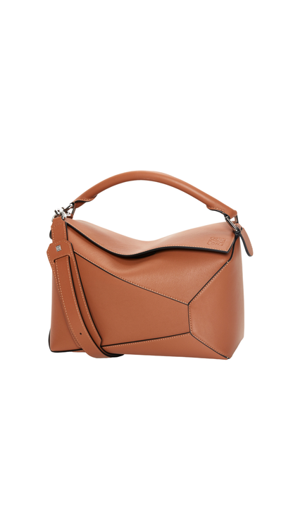Medium Puzzle Edge Bag in Tan Classic Calfskin