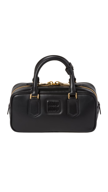Bolso Arcadie de cuero en negro