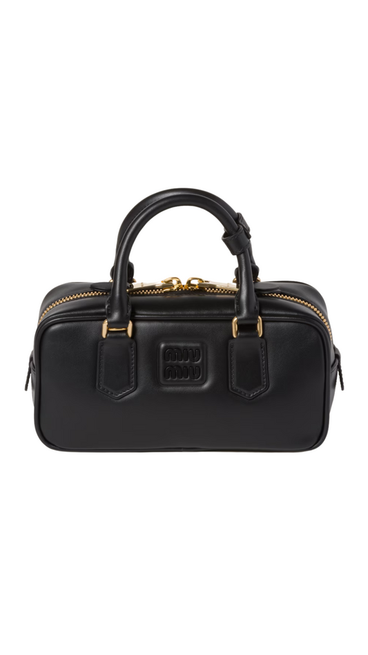 Arcadie Leather Bag in Black
