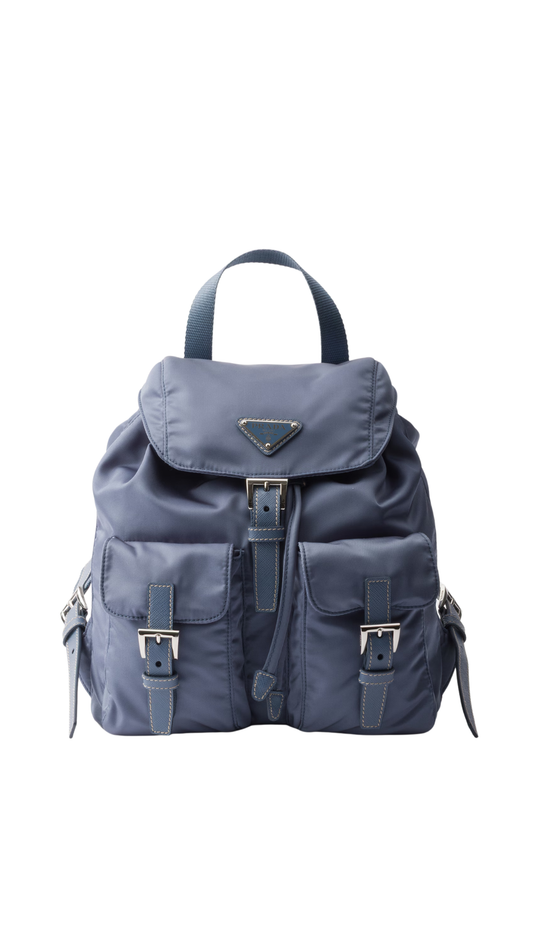 Small Re-Nylon Backpack in Aviation Blue