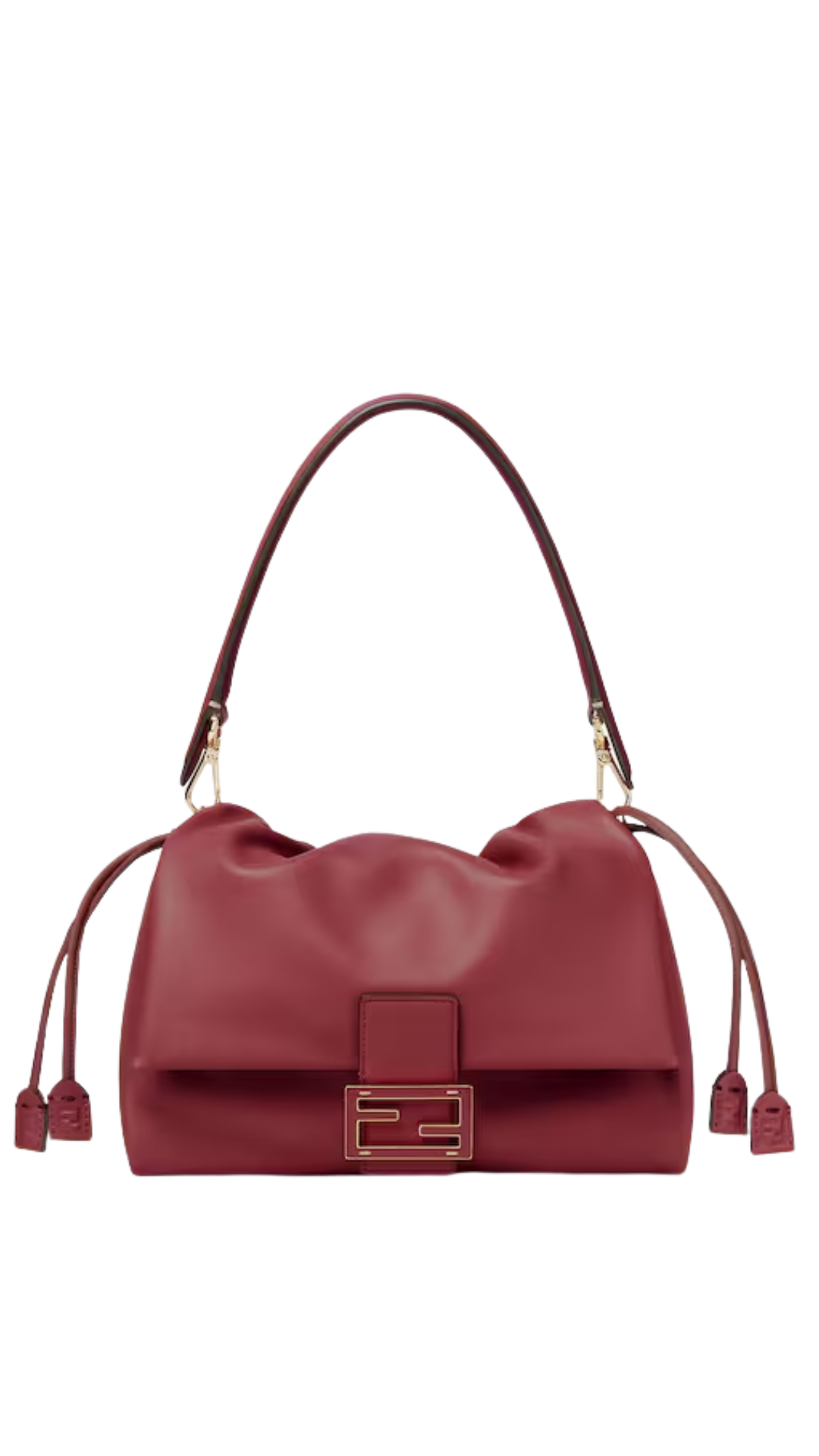 Mamma Baguette Medium in Burgundy Nappa Leather Bag