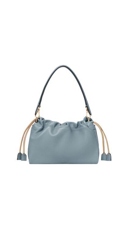 Mamma Baguette Medium in Mercury Blue Nappa Leather Bag