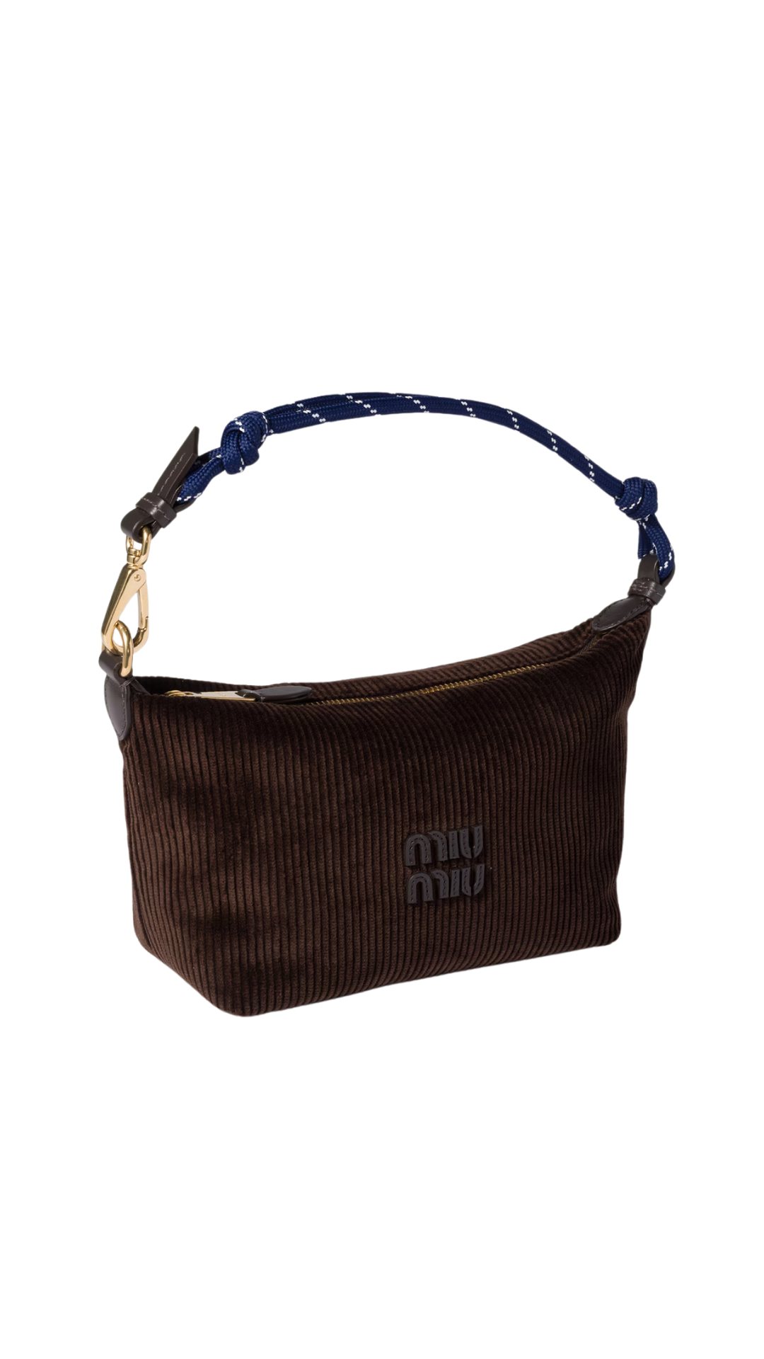 Corduroy Pouch in Ebony/Baltic Blue