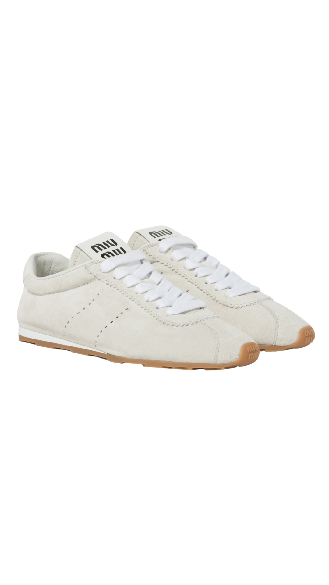 Plume Suede Sneakers in White