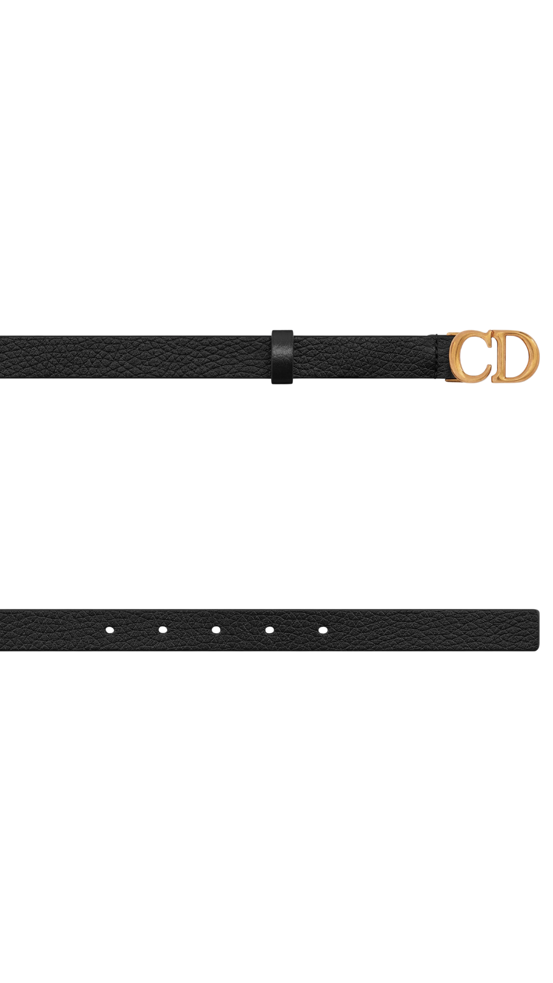 Saddle Belt in Grained Leather Black