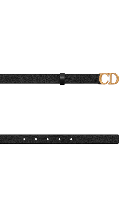 Saddle Belt in Grained Leather Black