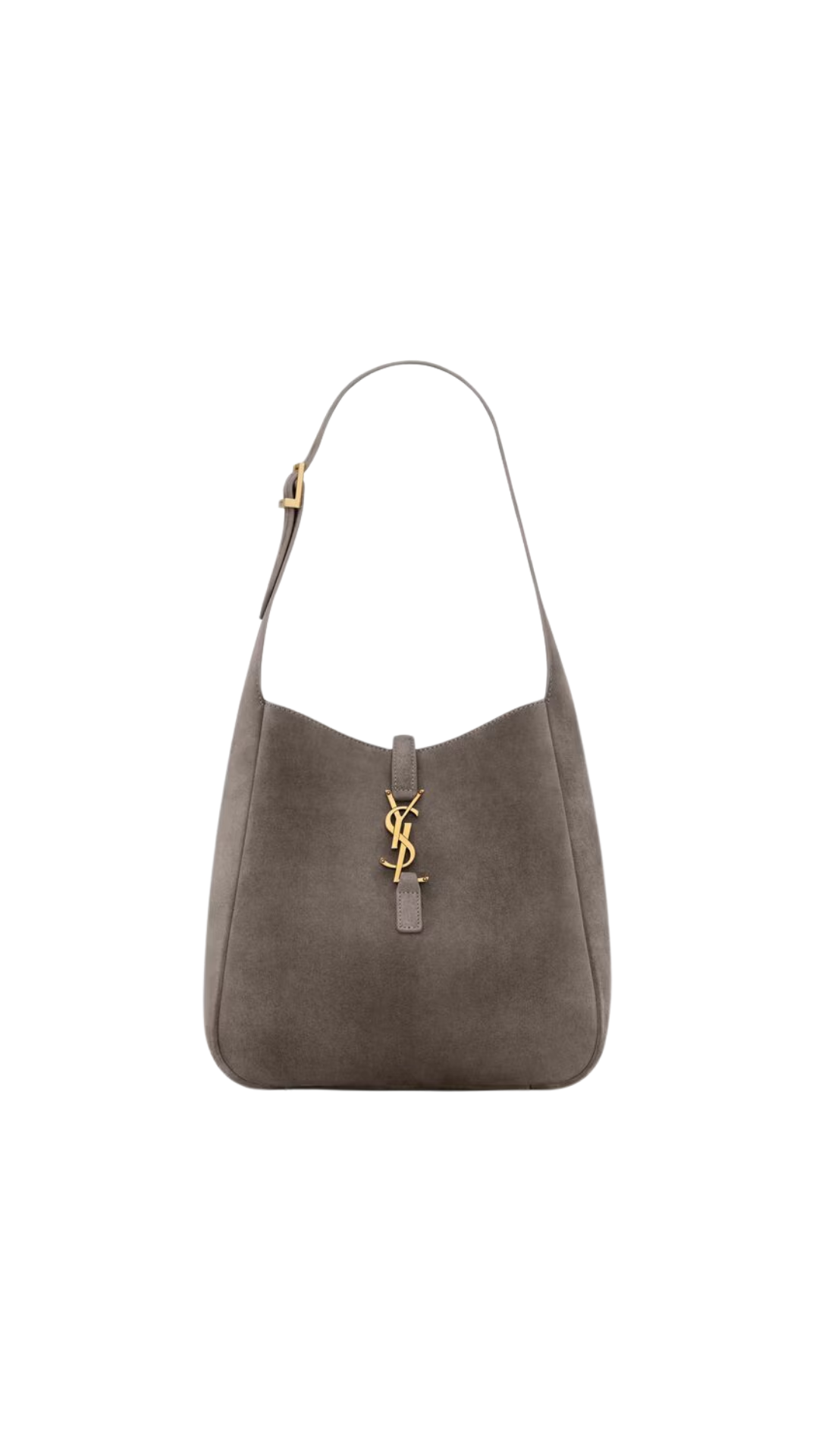Le 5 À 7 Supple Small In Urban Grey Suede