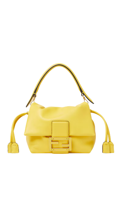Mamma Baguette Small in Broom Yellow Nappa Leather Mini-Bag