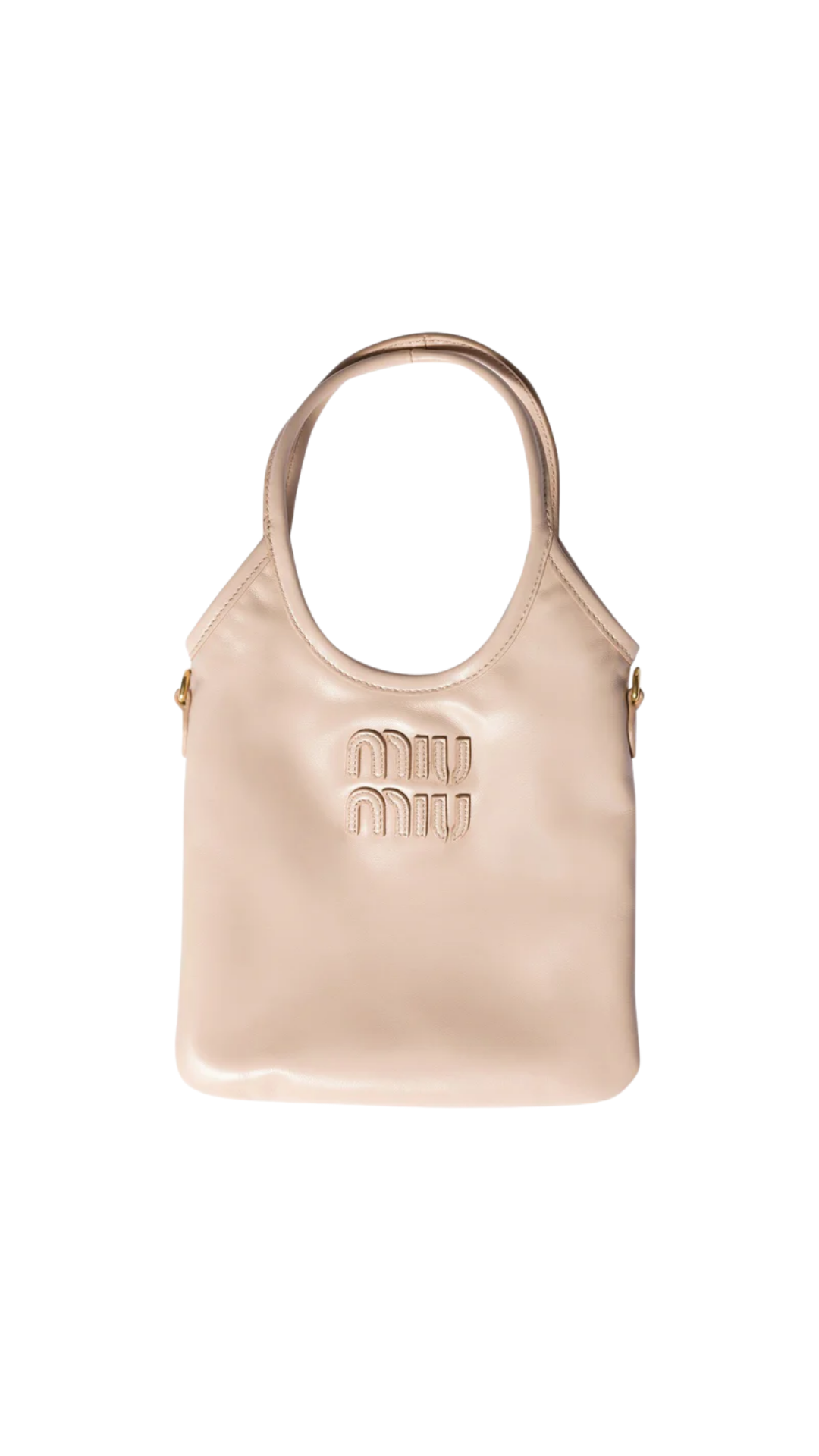 IVY Leather Handbag in Powder Pink