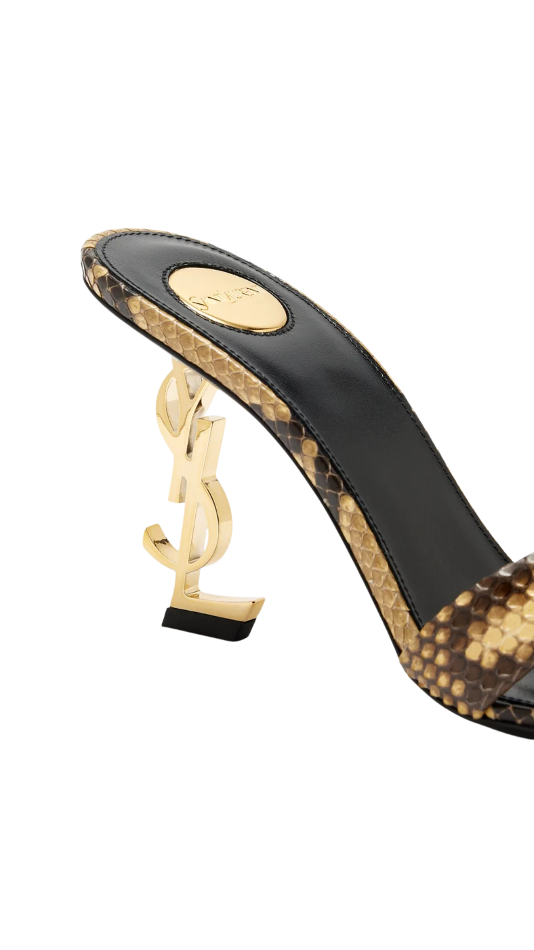 Opyum Mules in Python-Embossed Leather