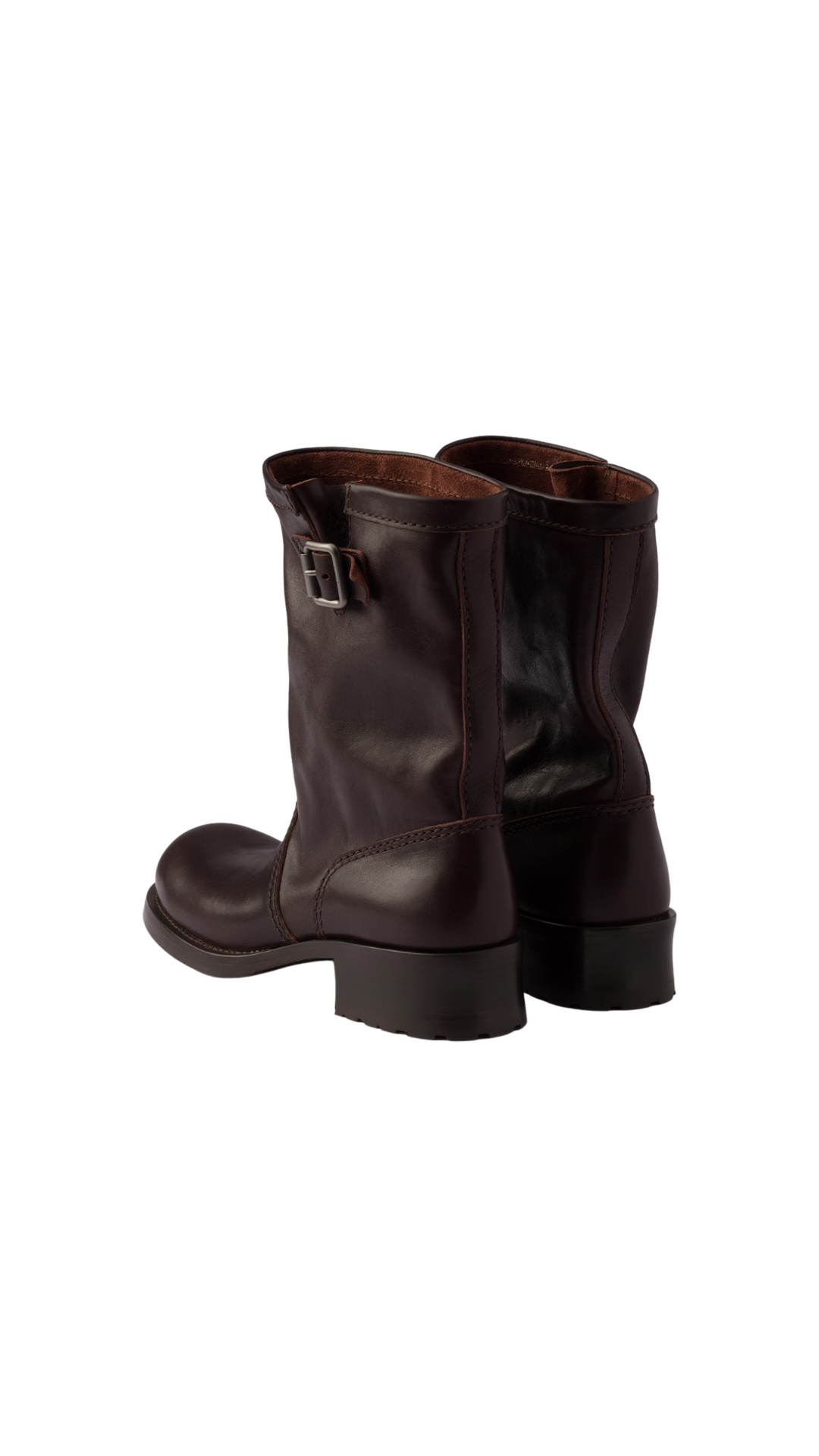 Leather Mid-Calf boots in Dark Brown