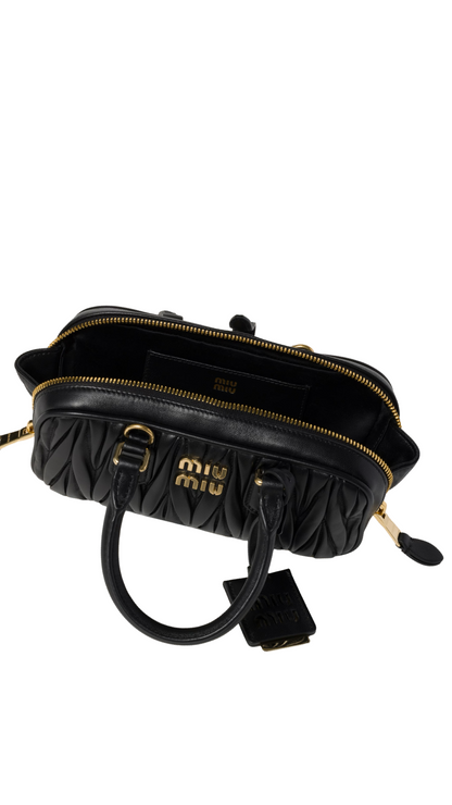 Minibolso Arcadie Matelassé de piel Nappa en negro