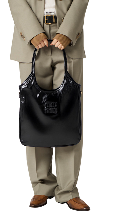 IVY Leather Bag in Black