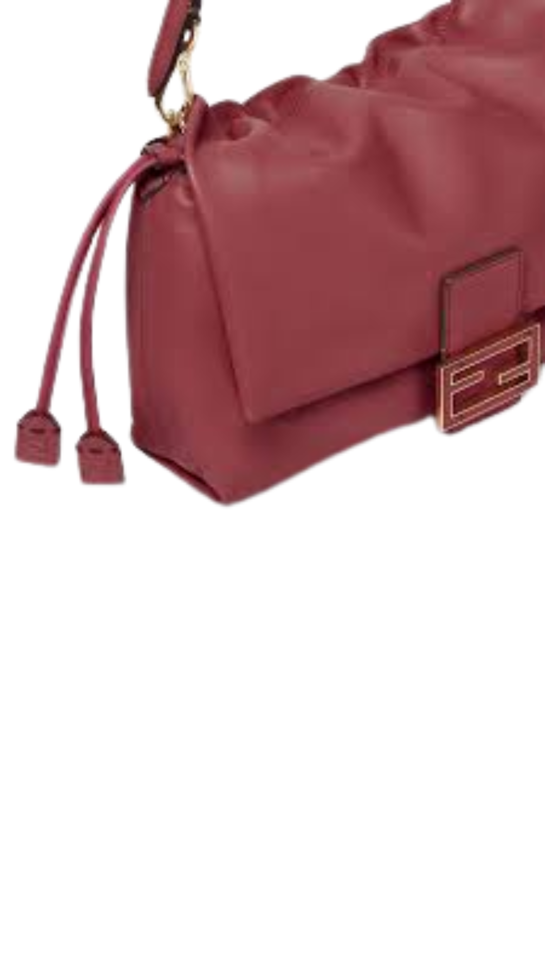 Mamma Baguette Medium in Burgundy Nappa Leather Bag