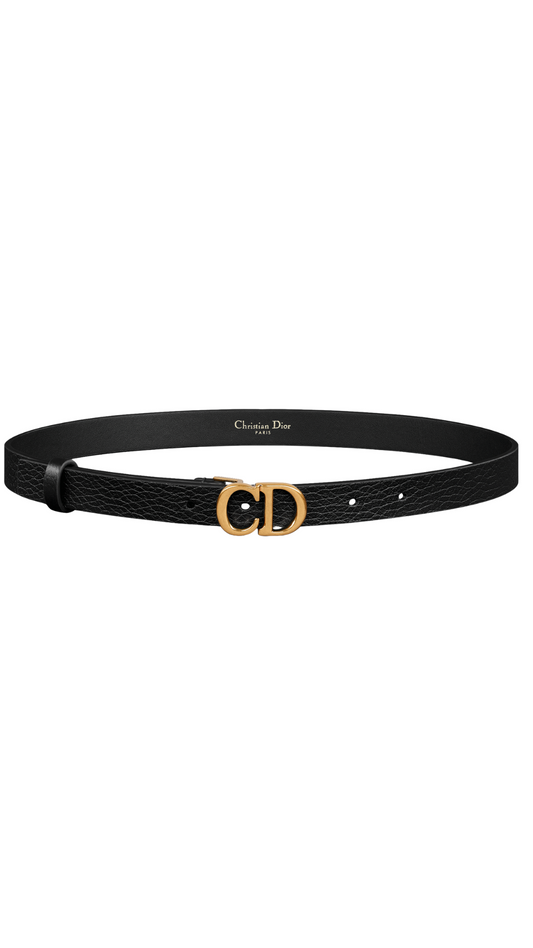 Saddle Belt in Grained Leather Black
