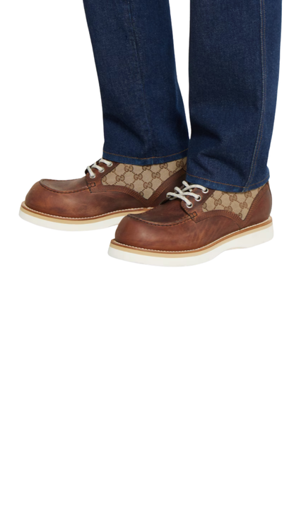 Men's Lace-Up Ankle Boot in Brown Leather