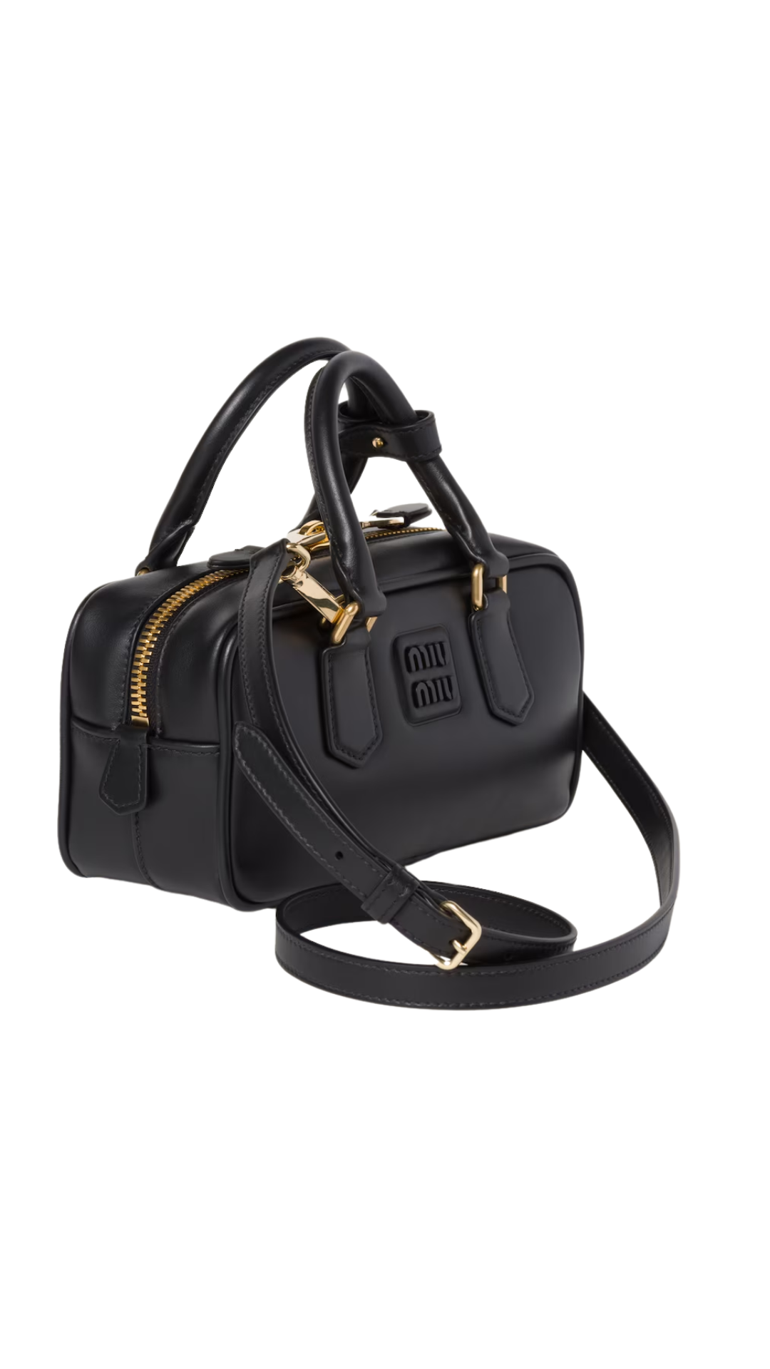 Bolso Arcadie de cuero en negro