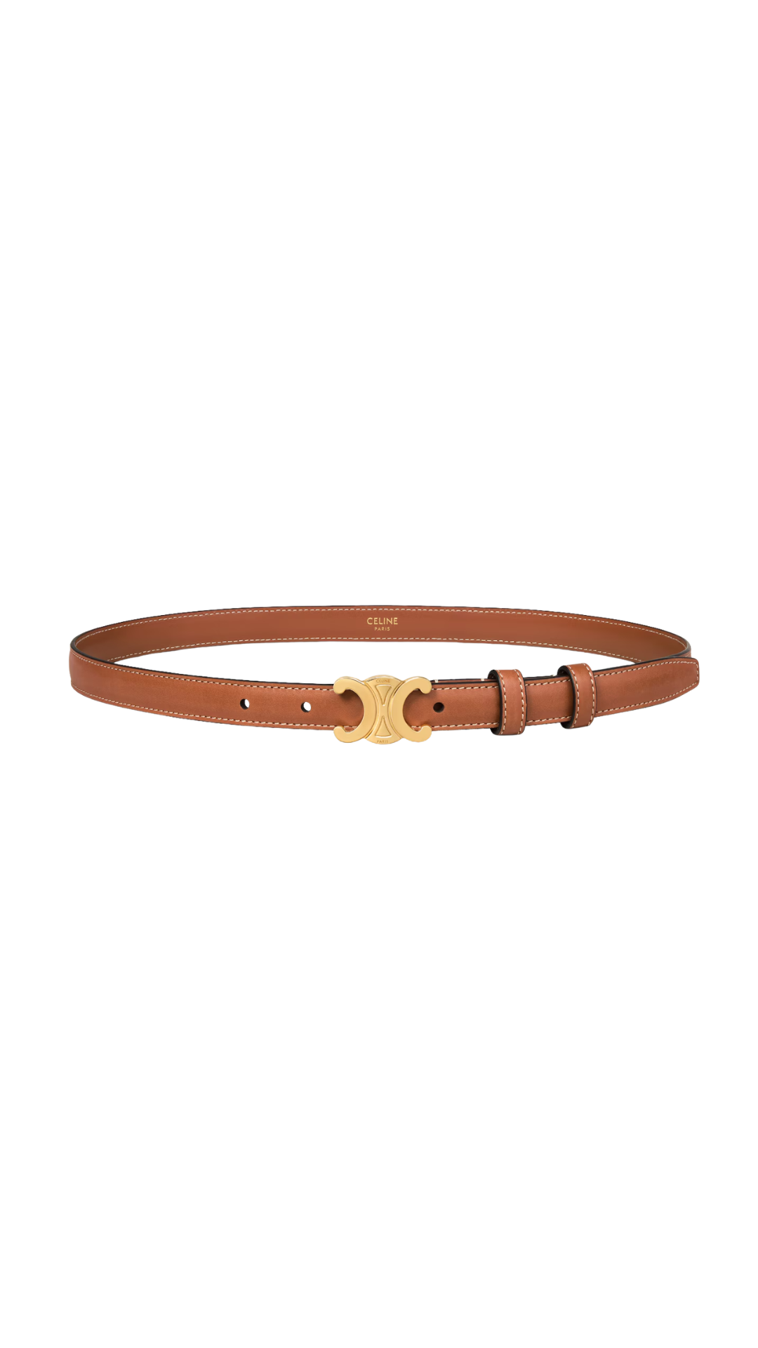Triomphe Belt 18mm In Natural Calfskin