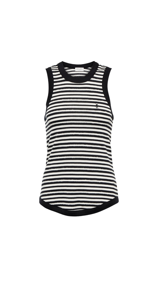 Cassandre Tank Top in Black/White