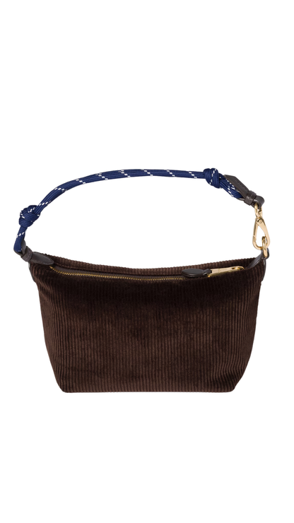 Corduroy Pouch in Ebony/Baltic Blue