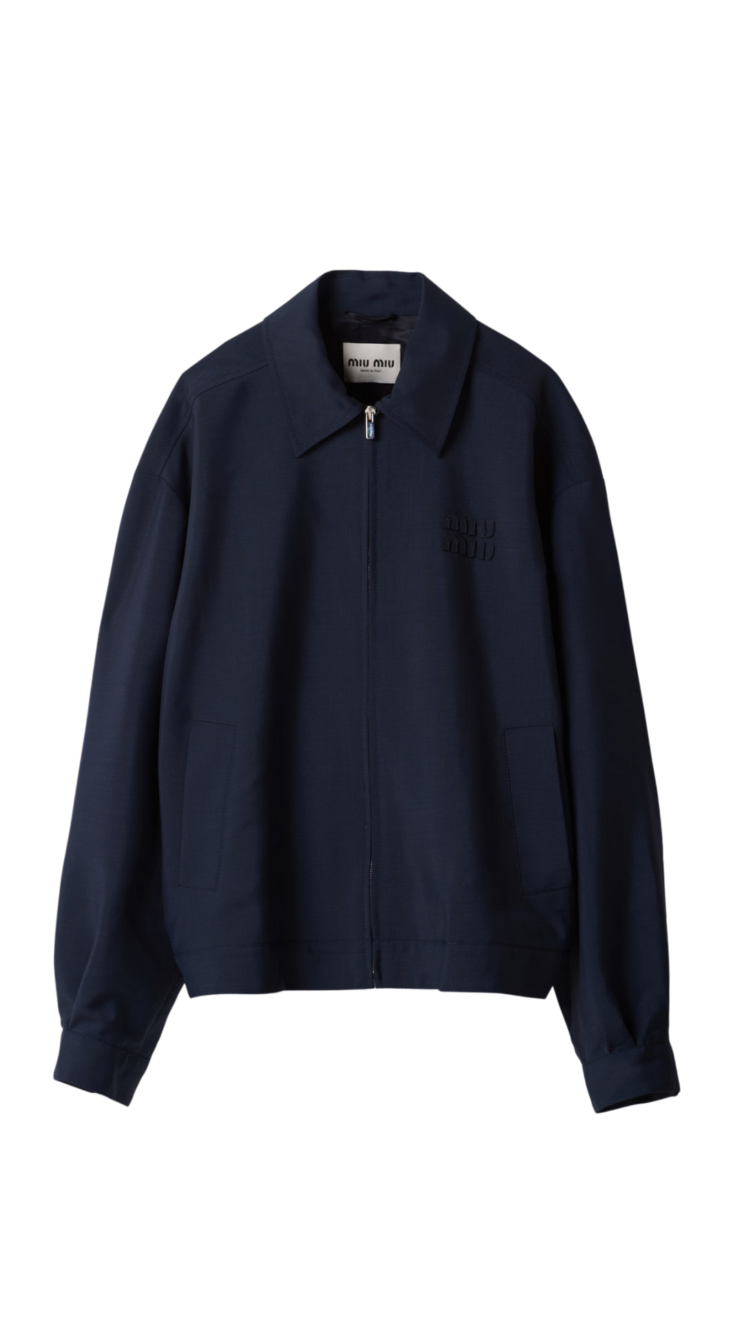 Mohair Blouson Jacket in Navy