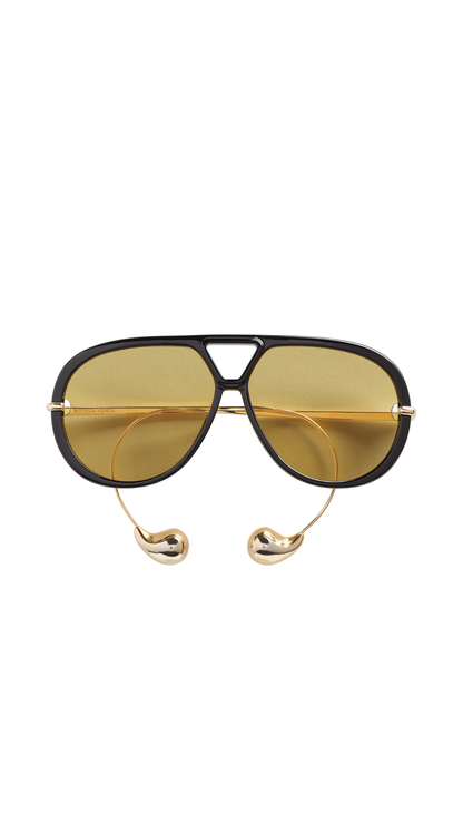 Drop Aviator Sunglasses in Yellow