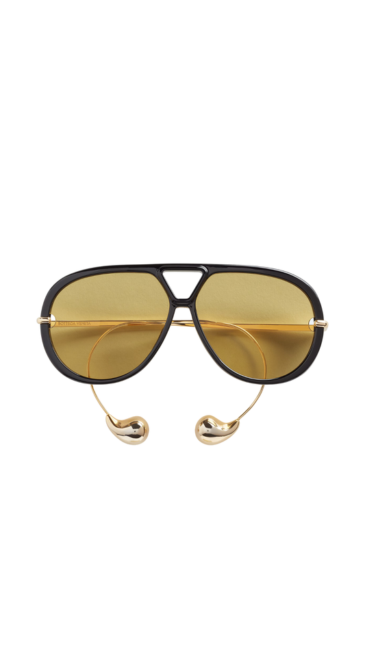 Drop Aviator Sunglasses in Yellow