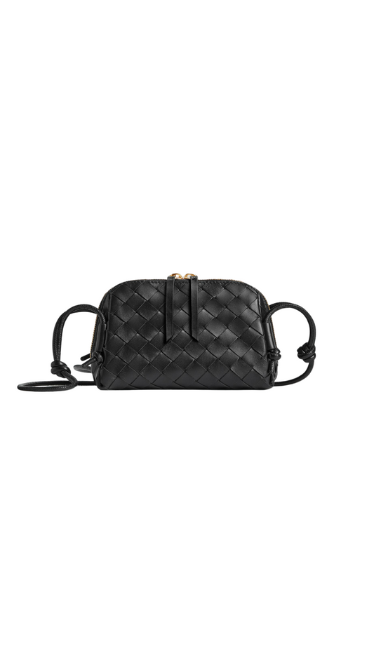 Intrecciato Concert Pouch in Black