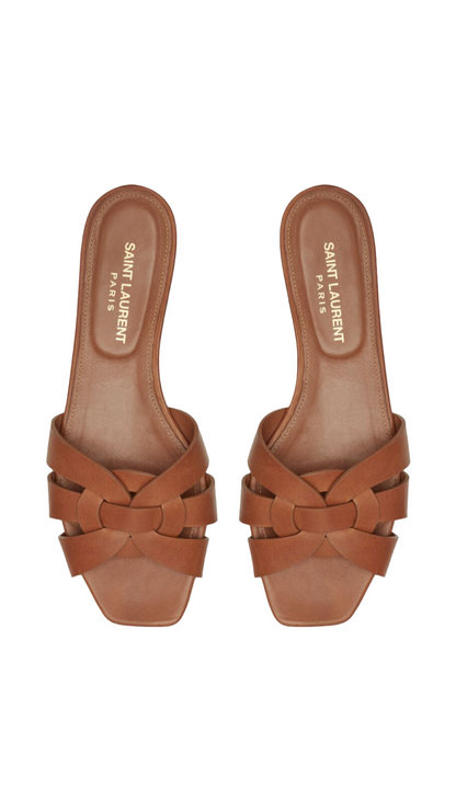 Tribute Mules in Smooth Leather AMBER