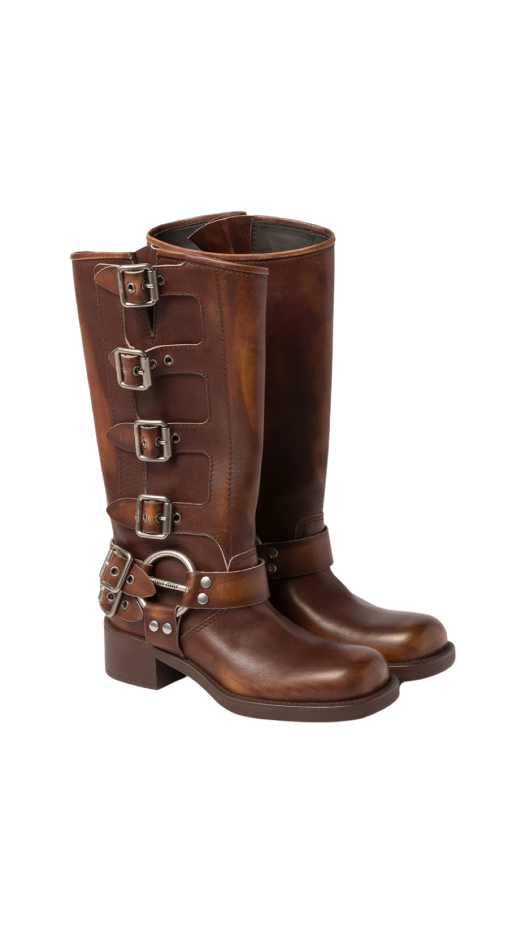 Botas de cuero en siena