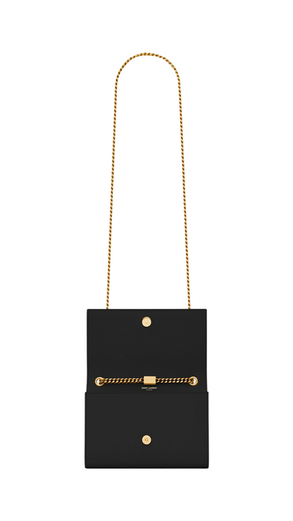 Small Kate in Grain De Poudre Leather in Black