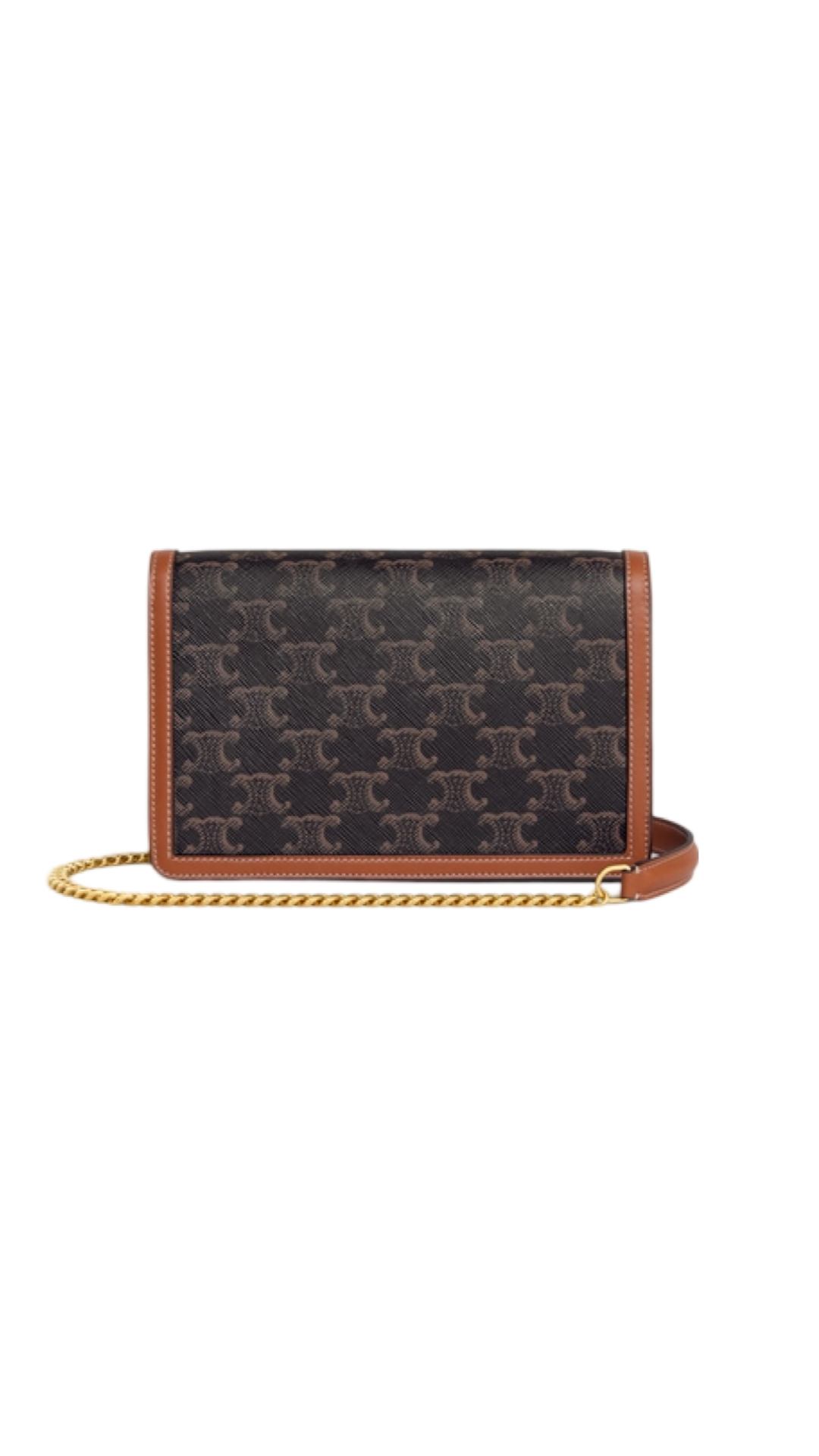 Cartera con Cadena Margo en Lona Triomphe y Piel de Becerro