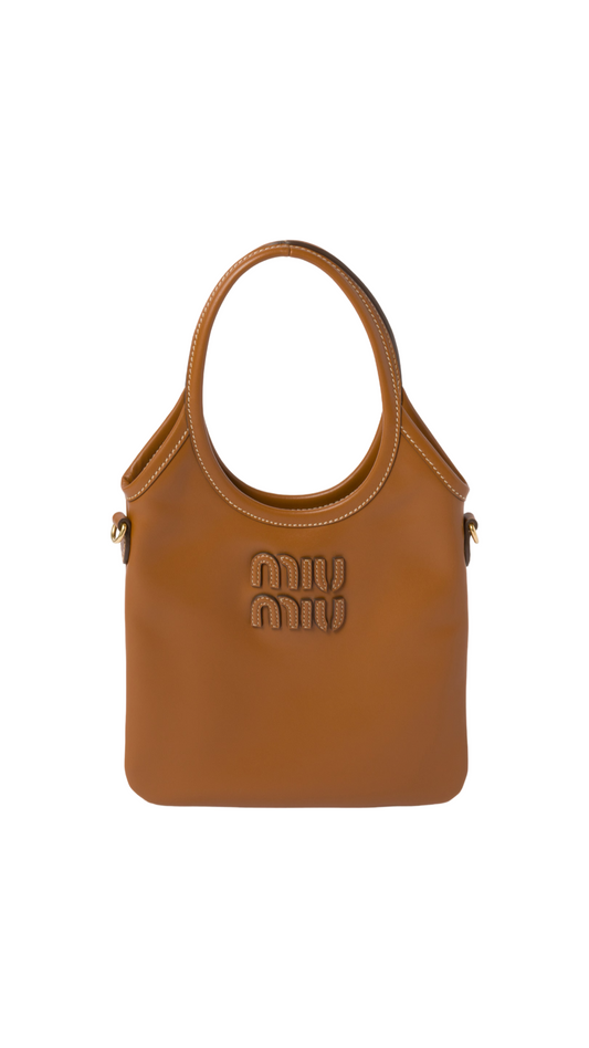 Ivy Leather Handbag in Cognac